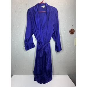 Victoria's Secret Gold Label Satin Monochrome Print Robe Women's Size Medium